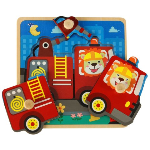 Puzzle drewniane sorter układanka straż pożarna Puzzle drewniane sorter układanka straż pożarna