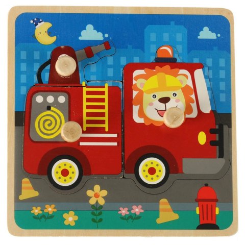 Puzzle drewniane sorter układanka straż pożarna Puzzle drewniane sorter układanka straż pożarna