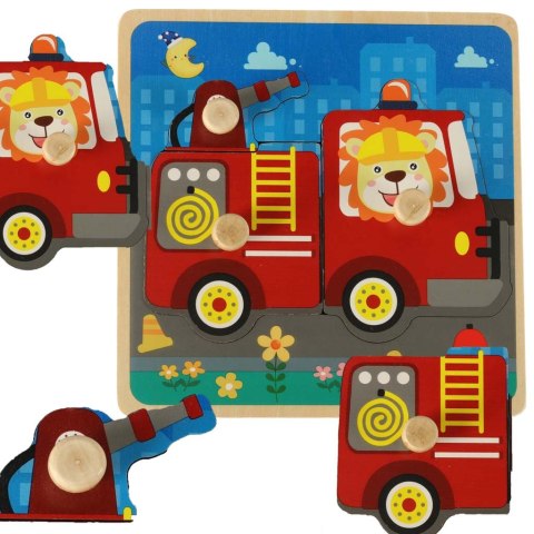Puzzle drewniane sorter układanka straż pożarna Puzzle drewniane sorter układanka straż pożarna