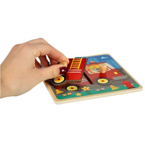 Puzzle drewniane sorter układanka straż pożarna Puzzle drewniane sorter układanka straż pożarna