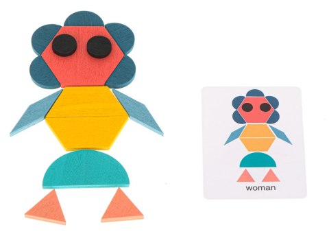 Układanka drewniana Tangram montessori kolorowa mozaika kształty 180 el. Układanka drewniana Tangram montessori kolorowa mozaika kształty 180 el.