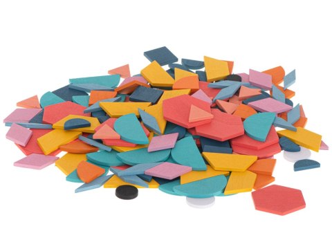 Układanka drewniana Tangram montessori kolorowa mozaika kształty 180 el. Układanka drewniana Tangram montessori kolorowa mozaika kształty 180 el.