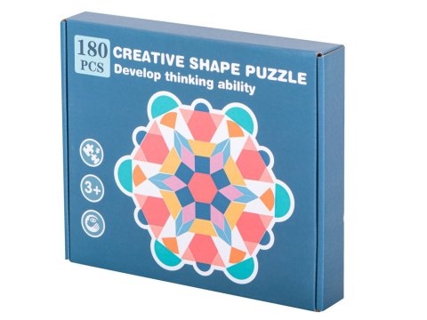 Układanka drewniana Tangram montessori kolorowa mozaika kształty 180 el. Układanka drewniana Tangram montessori kolorowa mozaika kształty 180 el.