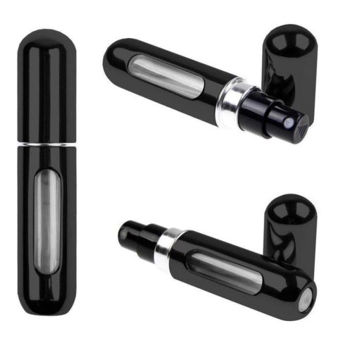Atomizer podróżny do perfum 5ml dozownik czarny Atomizer podróżny do perfum 5ml dozownik czarny