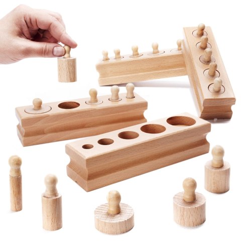 Odważniki cylindry drewniane sorter montessori Odważniki cylindry drewniane sorter montessori