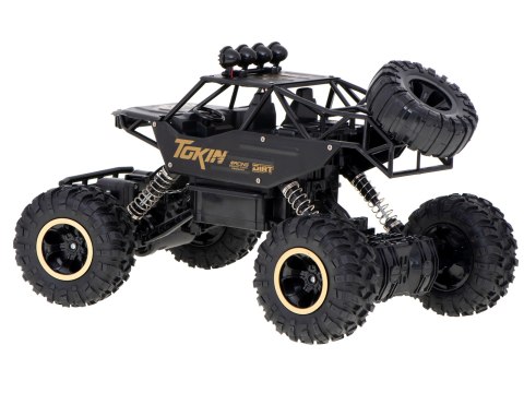 Samochód zdalnie sterowany na pilota RC Rock Crawler 1:12 4WD METAL czarny Samochód zdalnie sterowany na pilota RC Rock Crawler 1:12 4WD METAL czarny