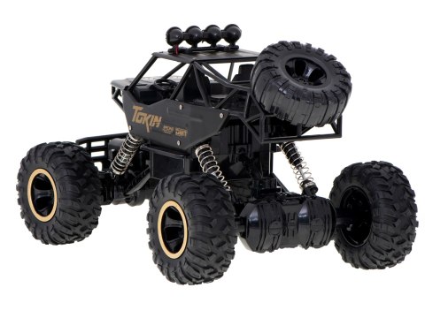 Samochód zdalnie sterowany na pilota RC Rock Crawler 1:12 4WD METAL czarny Samochód zdalnie sterowany na pilota RC Rock Crawler 1:12 4WD METAL czarny