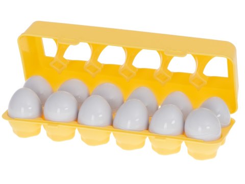 Układanka edukacyjna sorter dopasuj kształty jajka 12 sztuk Układanka edukacyjna sorter dopasuj kształty jajka 12 sztuk