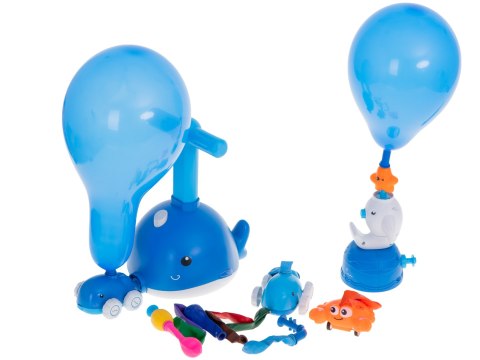 Wyrzutnia balonów samochód aerodynamiczny delfin zestaw 20 elementów Wyrzutnia balonów samochód aerodynamiczny delfin zestaw 20 elementów