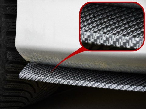 Dokładka zderzaka osłona uniwersalna spoiler carbon 2,5m czarna Dokładka zderzaka osłona uniwersalna spoiler carbon 2,5m czarna