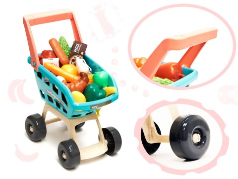 Supermarket sklep kasa fiskalna + wózek miętowy Supermarket sklep kasa fiskalna + wózek miętowy
