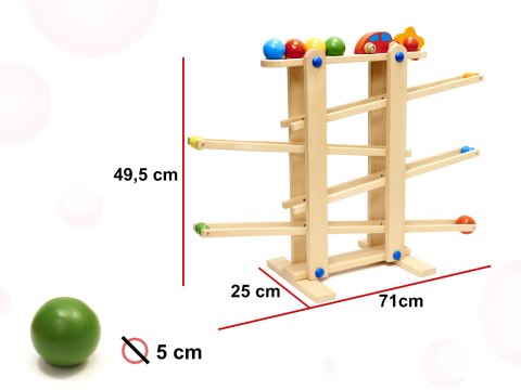 Tor kulkowy drewniany kulodrom montessori XXL Tor kulkowy drewniany kulodrom montessori XXL