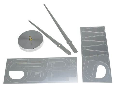 Zegar ścienny naklejany duży 80-120cm srebrny 4 cyfry Zegar ścienny naklejany duży 80-120cm srebrny 4 cyfry
