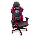 krzesło gamingowe, fotel do grania, obrotowe krzesło, czerwony fotel, gaming chair, ergonomiczne krzesło, krzesło dla graczy, fotel gamingowy, krzesło z podłokietnikami, stylowe krzesło, krzesło z regulacją, wygodne krzesło, krzesło do biura, fotel do kom