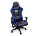 krzesło gamingowe, fotel do grania, obrotowe krzesło, niebieski fotel, gaming chair, ergonomiczne krzesło, krzesło dla graczy, fotel gamingowy, krzesło z podłokietnikami, stylowe krzesło, krzesło z regulacją, wygodne krzesło, krzesło do biura, fotel do ko