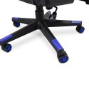 krzesło gamingowe, fotel do grania, obrotowe krzesło, niebieski fotel, gaming chair, ergonomiczne krzesło, krzesło dla graczy, fotel gamingowy, krzesło z podłokietnikami, stylowe krzesło, krzesło z regulacją, wygodne krzesło, krzesło do biura, fotel do ko