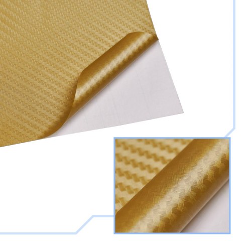 Folia rolka carbon 3D złota 1,27x28m Folia rolka carbon 3D złota 1,27x28m