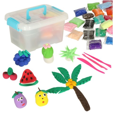 Magiczna piankolina masa plastyczna plastelina zestaw XL 24 kol BOX Magiczna piankolina masa plastyczna plastelina zestaw XL 24 kol BOX
