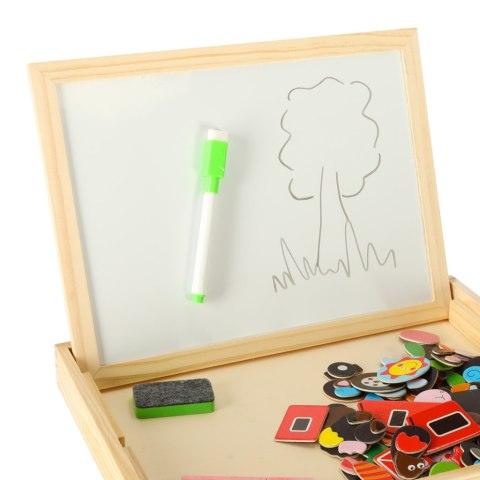 Tablica magnetyczna kredowa wielofunkcyjna farma + kredka marker gąbka Tablica magnetyczna kredowa wielofunkcyjna farma + kredka marker gąbka