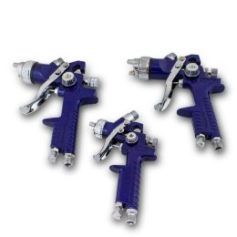 pistolet lakierniczy, HVLP pistolet, zestaw pistoletów, lakierowanie, akcesoria do malowania, pistolet do farby, pistolet do lakieru, narzędzia malarskie, pistolet pneumatyczny, malowanie proszkowe, technika HVLP, zestaw do malowania, pistolet 1,7 mm, pis