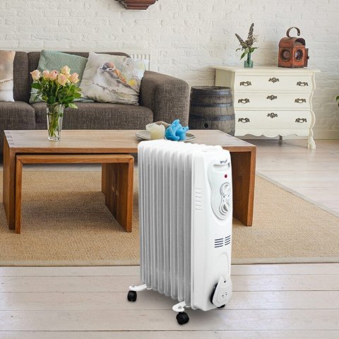 grzejnik olejowy, grzejnik BITUXX, elektryczny grzejnik, grzejnik 1500 W, grzejnik 7 żeber, grzejnik do domu, grzejnik na zimę, grzejnik do biura, grzejnik przenośny, grzejnik do pokoju, grzejnik z termostatem, grzejnik energooszczędny, grzejnik z regulac