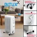 grzejnik olejowy, grzejnik BITUXX, elektryczny grzejnik, grzejnik 1500 W, grzejnik 7 żeber, grzejnik do domu, grzejnik na zimę, grzejnik do biura, grzejnik przenośny, grzejnik do pokoju, grzejnik z termostatem, grzejnik energooszczędny, grzejnik z regulac