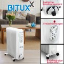 grzejnik olejowy, grzejnik BITUXX, elektryczny grzejnik, grzejnik 1500 W, grzejnik 7 żeber, grzejnik do domu, grzejnik na zimę, grzejnik do biura, grzejnik przenośny, grzejnik do pokoju, grzejnik z termostatem, grzejnik energooszczędny, grzejnik z regulac