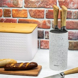 blok na noże, noże kuchenne, powłoka marmurowa, akcesoria kuchenne, sprzęt kuchenny, elegancki blok, blok z nożami, blok na noże KH-1091, marmurowy design, bezpieczne przechowywanie, stylowy blok, blok na noże z drewna, blok na noże z powłoką, nowoczesny 