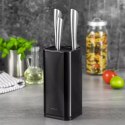 blok na noże, stojak na noże, noże kuchenne, Kinghoff KH-1655, akcesoria kuchenne, praktyczny stojak, bezpieczne przechowywanie, blok z nożami, elegancki design, nowoczesny styl, blok na noże z drewna, blok do noży, stabilny stojak, blok na noże z uchwyta