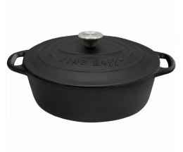 brytfanna żeliwna, Kinghoff, KH-1477, 29cm, 4,5L pojemności, żeliwne naczynie, zdrowe gotowanie, trwałe naczynie, naczynie do pieczenia, funkcjonalna brytfanna, pieczenie mięs, naczynie do duszenia, elegancki design, odporny na zarysowania, naczynie do za