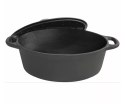brytfanna żeliwna, Kinghoff, KH-1477, 29cm, 4,5L pojemności, żeliwne naczynie, zdrowe gotowanie, trwałe naczynie, naczynie do pieczenia, funkcjonalna brytfanna, pieczenie mięs, naczynie do duszenia, elegancki design, odporny na zarysowania, naczynie do za