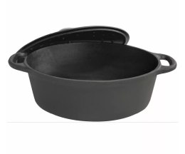 brytfanna żeliwna, Kinghoff, KH-1477, 29cm, 4,5L pojemności, żeliwne naczynie, zdrowe gotowanie, trwałe naczynie, naczynie do pieczenia, funkcjonalna brytfanna, pieczenie mięs, naczynie do duszenia, elegancki design, odporny na zarysowania, naczynie do za