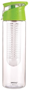 butelka bidon, wkład na owoce, 0.8L pojemności, Kinghoff, zdrowe nawodnienie, owocowa woda, orzeźwiający napój, ekologiczny wybór, praktyczny design, sportowy bidon, łatwe czyszczenie, kolorowy wygląd, naczynie na napój, idealny do szkoły, wielokrotnego u