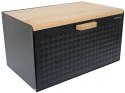 chlebak, dwustronny chlebak, chlebak Klausberg, czarny mat, akcesoria kuchenne, przechowywanie chleba, zdrowe pieczywo, kuchnia, design kuchni, chleb, ekologiczne, stylowy chlebak, praktyczne rozwiązania, chlebak z pokrywą, chlebak na stół, nowoczesna kuc