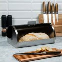chlebak stalowy, Kinghoff, pojemnik na chleb, akcesoria kuchenne, przechowywanie chleba, nowoczesny design, wysoka jakość, funkcjonalność, trwały materiał, elegancka kuchnia, zdrowe pieczywo, organizacja kuchni, stylowe akcesoria, praktyczne rozwiązania, 