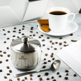 cukiernica porcelanowa, łyżeczka do cukru, Kassel, elegancka zastawa, akcesoria do stołu, porcelana, serwowanie cukru, stylowe naczynia, dodatki do kawy, deserowe akcesoria, naczynia porcelanowe, prezent dla miłośnika kawy, estetyka stołowa, kuchnia i jad