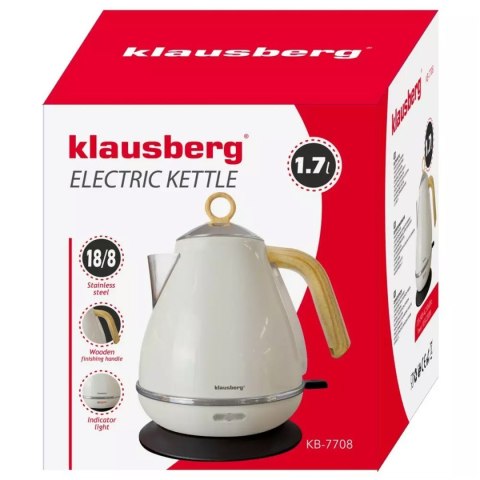 CZAJNIK ELEKTRYCZNY 1,7L KLAUSBERG KB-7708 KREMOWY CZAJNIK ELEKTRYCZNY 1,7L KLAUSBERG KB-7708 KREMOWY