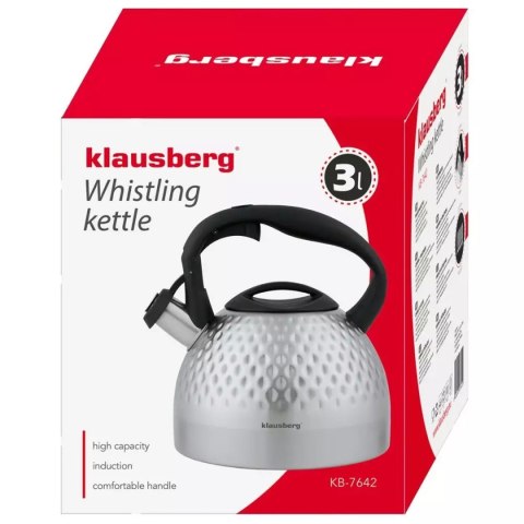 CZAJNIK STALOWY Z GWIZDKIEM 3L KLAUSBERG KB-7642 CZAJNIK STALOWY Z GWIZDKIEM 3L KLAUSBERG KB-7642