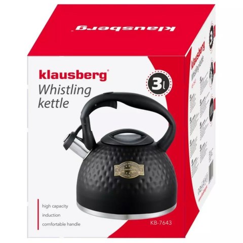 CZAJNIK STALOWY Z GWIZDKIEM 3L KLAUSBERG KB-7643 CZAJNIK STALOWY Z GWIZDKIEM 3L KLAUSBERG KB-7643