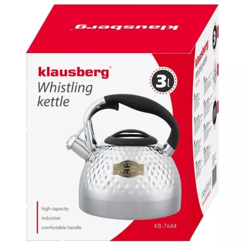 CZAJNIK STALOWY Z GWIZDKIEM 3L KLAUSBERG KB-7644 CZAJNIK STALOWY Z GWIZDKIEM 3L KLAUSBERG KB-7644