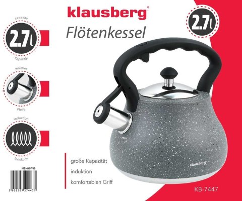 CZAJNIK Z GWIZDKIEM KLAUSBERG 2,7L KB-7447 CZAJNIK Z GWIZDKIEM KLAUSBERG 2,7L KB-7447