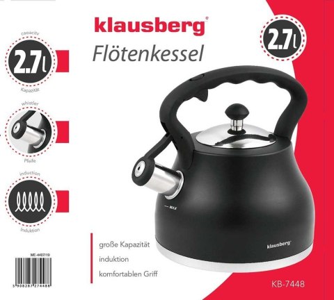CZAJNIK Z GWIZDKIEM KLAUSBERG 2,7L KB-7448 CZAJNIK Z GWIZDKIEM KLAUSBERG 2,7L KB-7448