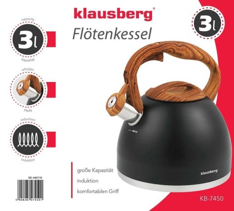 CZAJNIK Z GWIZDKIEM KLAUSBERG 3L KB-7450 CZAJNIK Z GWIZDKIEM KLAUSBERG 3L KB-7450