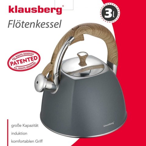 CZAJNIK Z GWIZDKIEM KLAUSBERG 3L KB-7501 CZAJNIK Z GWIZDKIEM KLAUSBERG 3L KB-7501