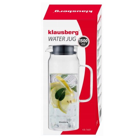 DZBANEK SZKLANY DO WODY NAPOJÓW 1,5L KLAUSBERG KB-7687 DZBANEK SZKLANY DO WODY NAPOJÓW 1,5L KLAUSBERG KB-7687