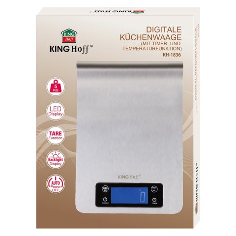 ELEKTRONICZNA WAGA KUCHENNA KINGHOFF KH-1836 ELEKTRONICZNA WAGA KUCHENNA KINGHOFF KH-1836
