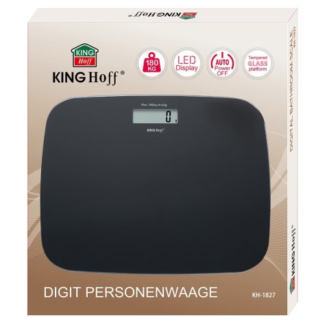 ELEKTRONICZNA WAGA ŁAZIENKOWA do 180 kg KINGHOFF KH-1827 ELEKTRONICZNA WAGA ŁAZIENKOWA do 180 kg KINGHOFF KH-1827