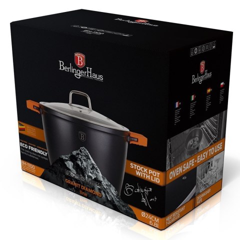 GARNEK GRANIT DIAMOND 24cm 6,8l BERLINGER HAUS BH-1100 GARNEK GRANIT DIAMOND 24cm 6,8l BERLINGER HAUS BH-1100