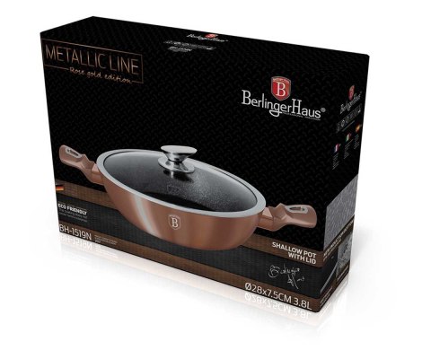 GARNEK GRANITOWY 28cm BERLINGER HAUS BH-1519 ROSE GOLD GARNEK GRANITOWY 28cm BERLINGER HAUS BH-1519 ROSE GOLD