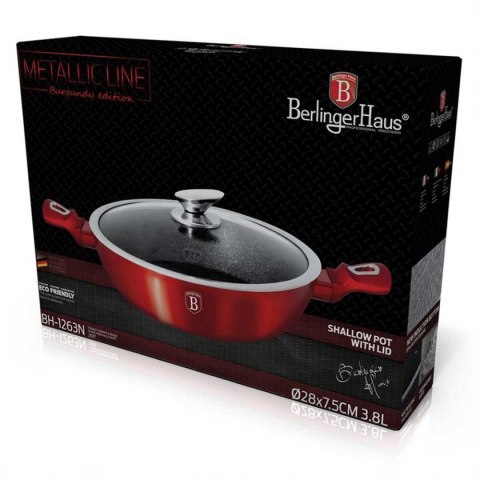 GARNEK GRANITOWY 28cm BERLINGER HAUS RED METALLIC LINE BH-1263 GARNEK GRANITOWY 28cm BERLINGER HAUS RED METALLIC LINE BH-1263